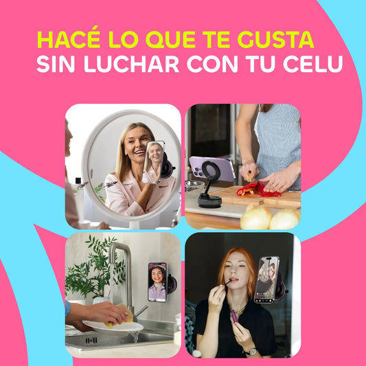 Soporte Magnético Automatico para Celular – Fijación Ultra Fuerte y Giro 360°