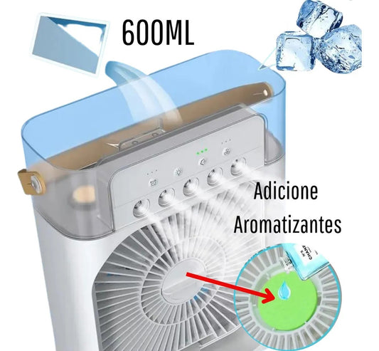 Mini Climatizador Portátil 3 en 1 de Mesa – Ventilador y Humidificador