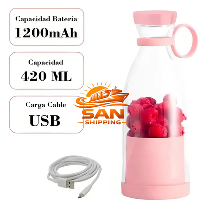 Licuadora Portátil Recargable USB Premium | Batidos, Jugos y Smoothies en Segundos