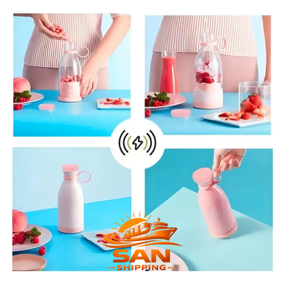 Licuadora Portátil Recargable USB Premium | Batidos, Jugos y Smoothies en Segundos