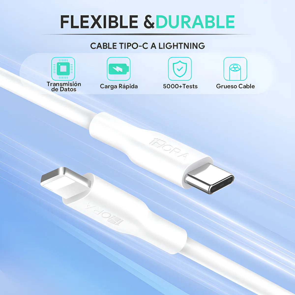 Cargador Rápido 20W USB-C a Lightning